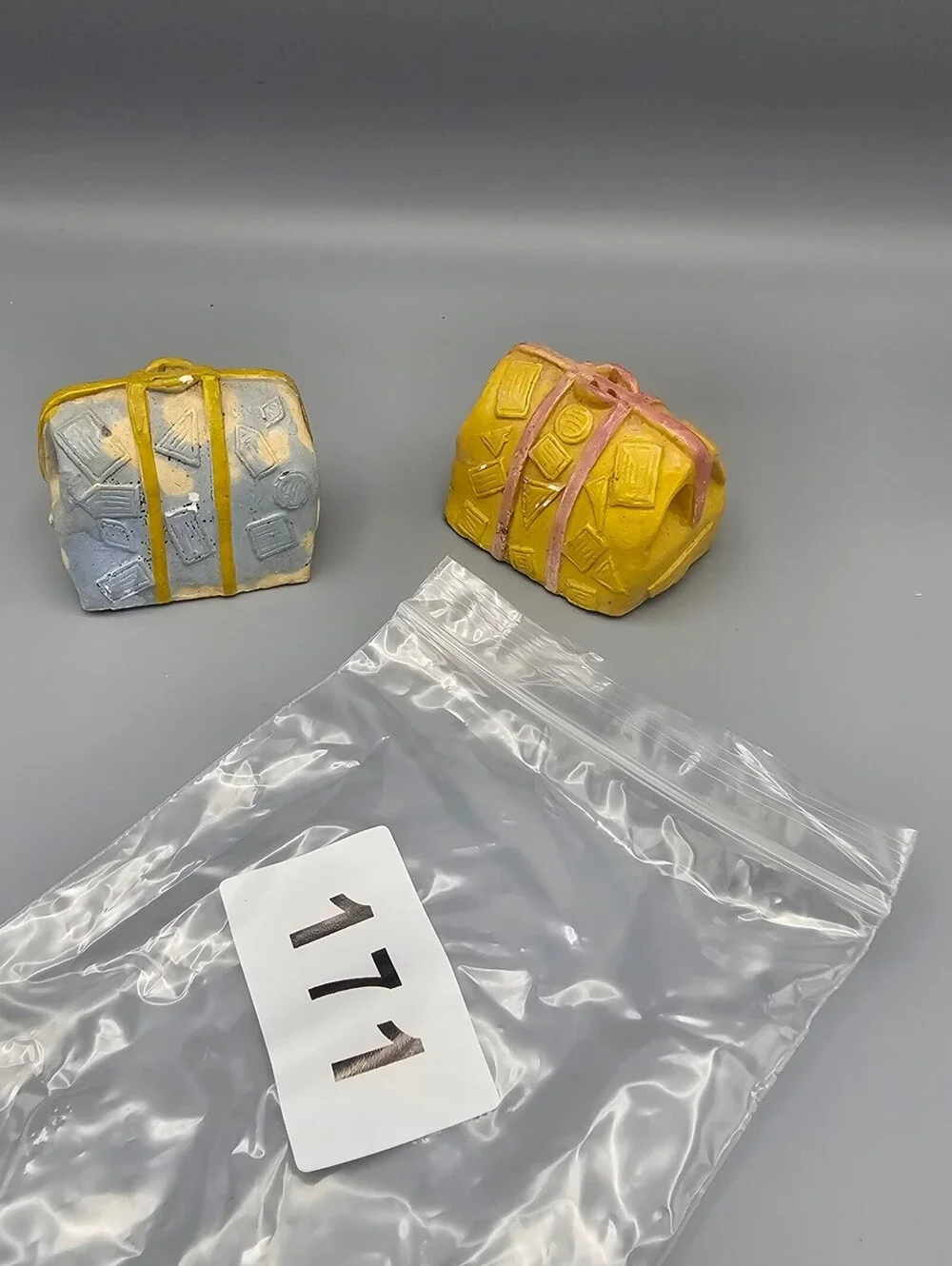 Vintage Ceramic Salt and Pepper Shakers Travel Suitcase Design